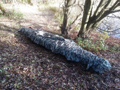 Kayak camo skirt for single seater folding kayaks, Polish Pantera Winter Pattern